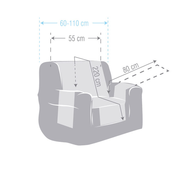 21012025678fa40ca7a63.jpeg Pokrowiec na sofę-fotel jednoosobowy Universal grey
