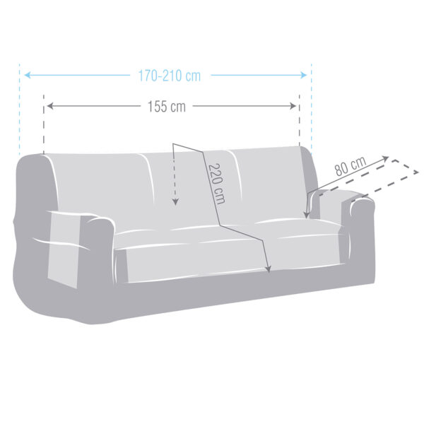 Pokrowiec na sofę trzyosobową Universal grey